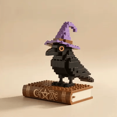 2025 Halloween Limited -- Witch's Raven on a Magic Book