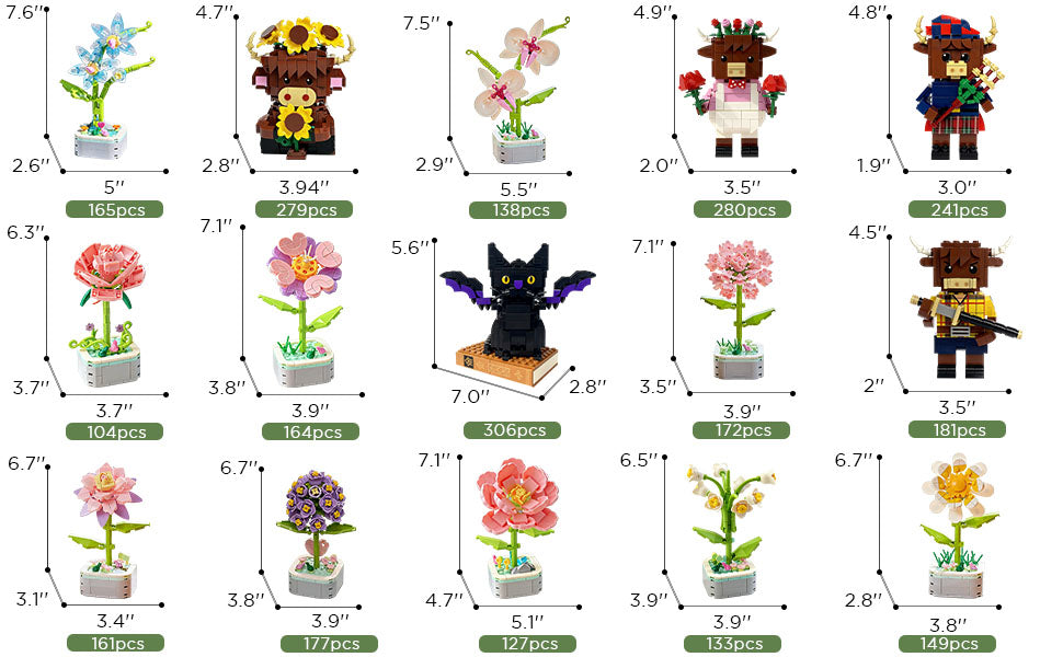 Animals and Plants Building Block Set