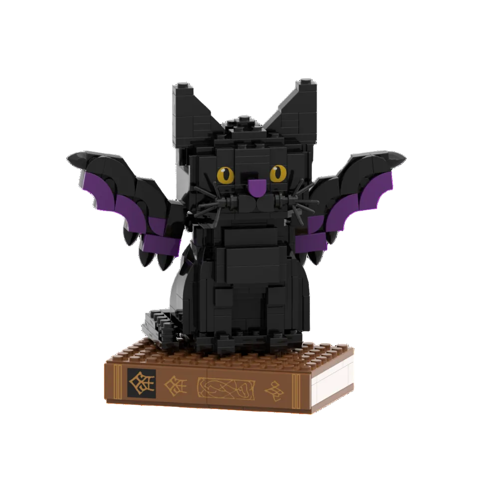 Bat-Cat with Spellbook Building Bricks