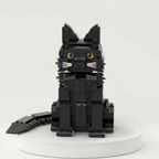 Black Maine Cat Building Blocks