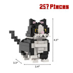 Black & White Tuxedo Cat Building Blocks
