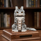 Gery Tabby Maine Coon Building Blocks