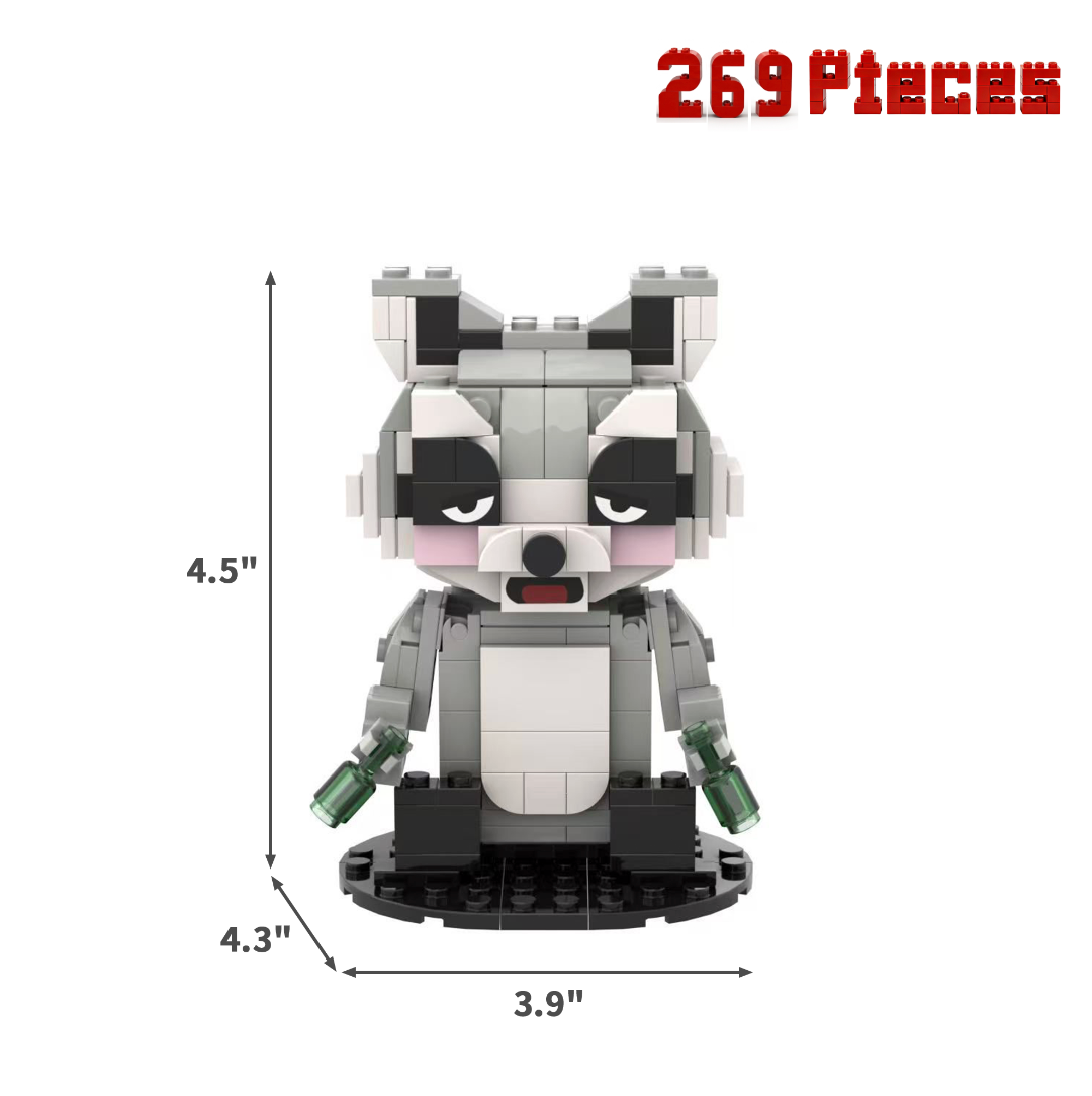 Raccoon Building Bricks