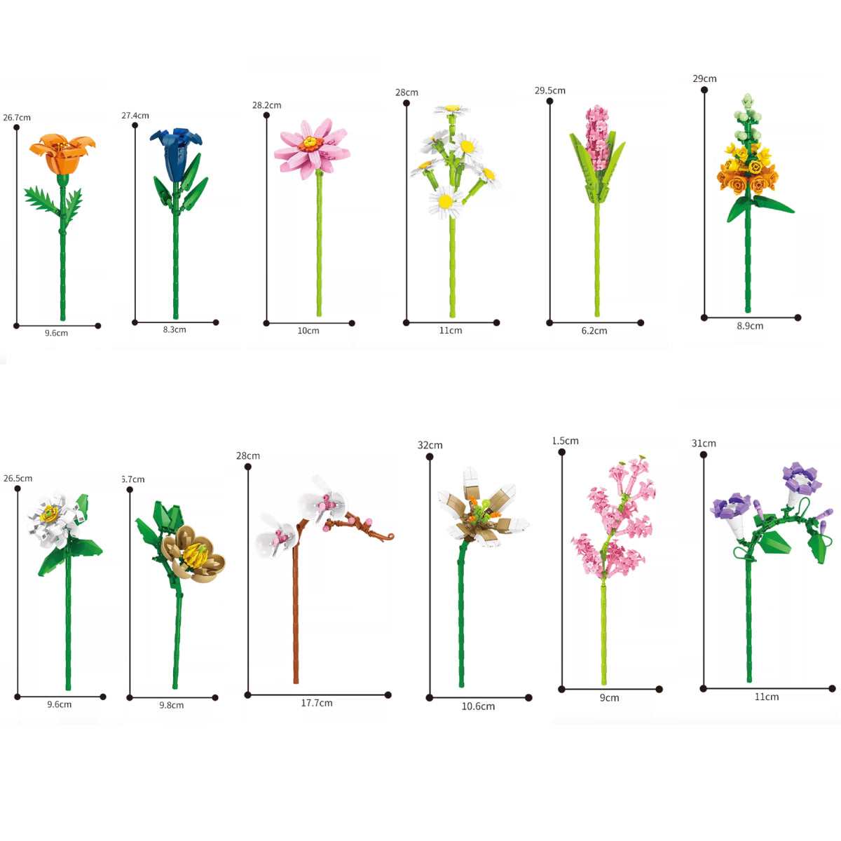 Assortment of Colourful Flower Bouquet
